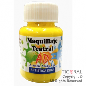 MAQUILLAJE TEATRAL AD 054 AMARILLO MEDIO 40ML X 6 UNIDADES